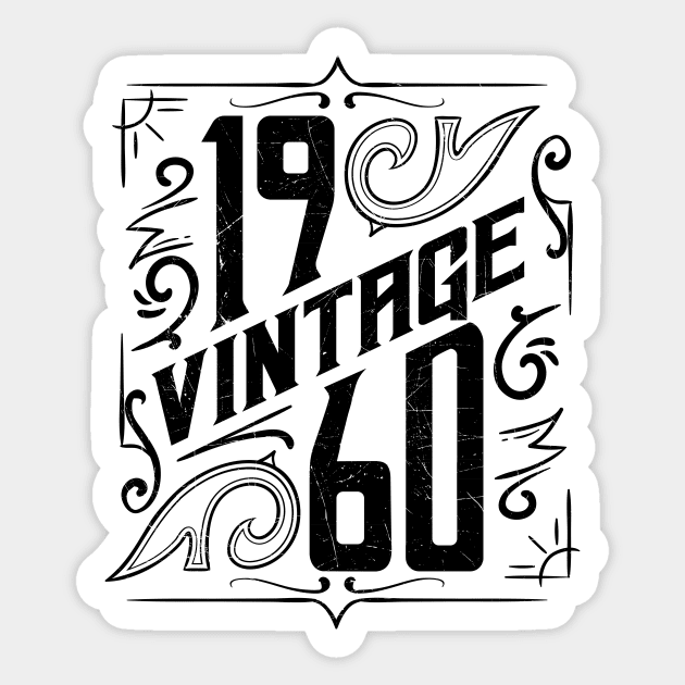 60th birthday gifts for men and women 1960 gift 60 years old Sticker by Cheesybee